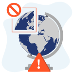 Geographic restrictions icon